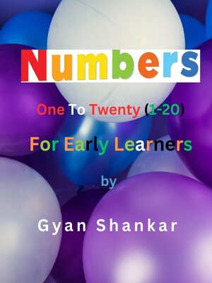 cover image of One to Twenty (1-20) For Early Learners